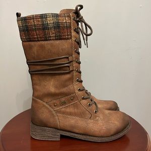 REMONTE Tex Womens Brown Leather Boots, size 40